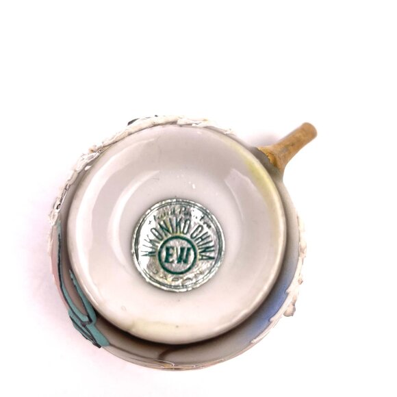 Vintage Japanese Moriage Dragon Demitasse Tea Set – Hand-Painted, 3 Cup & Saucer - Picture 10 of 12